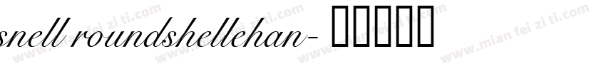 snell roundshellehan字体转换